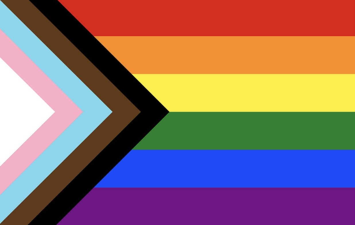 Progress Pride Flag indicating a safe, inclusive space for LGBTQ+ patients